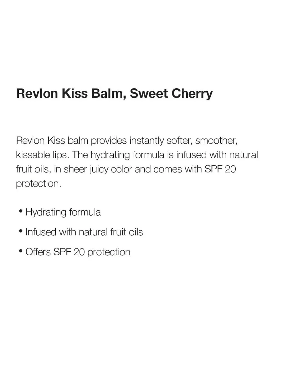 ⭐4/$15 Revlon Kiss Balm Sweet Cherry